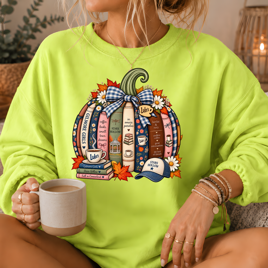 Gilmore Girls Inspired Bookish Pumpkin Crewneck Sweatshirt