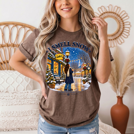 I Smell Snow Graphic Tee – Stars Hollow Winter Scene