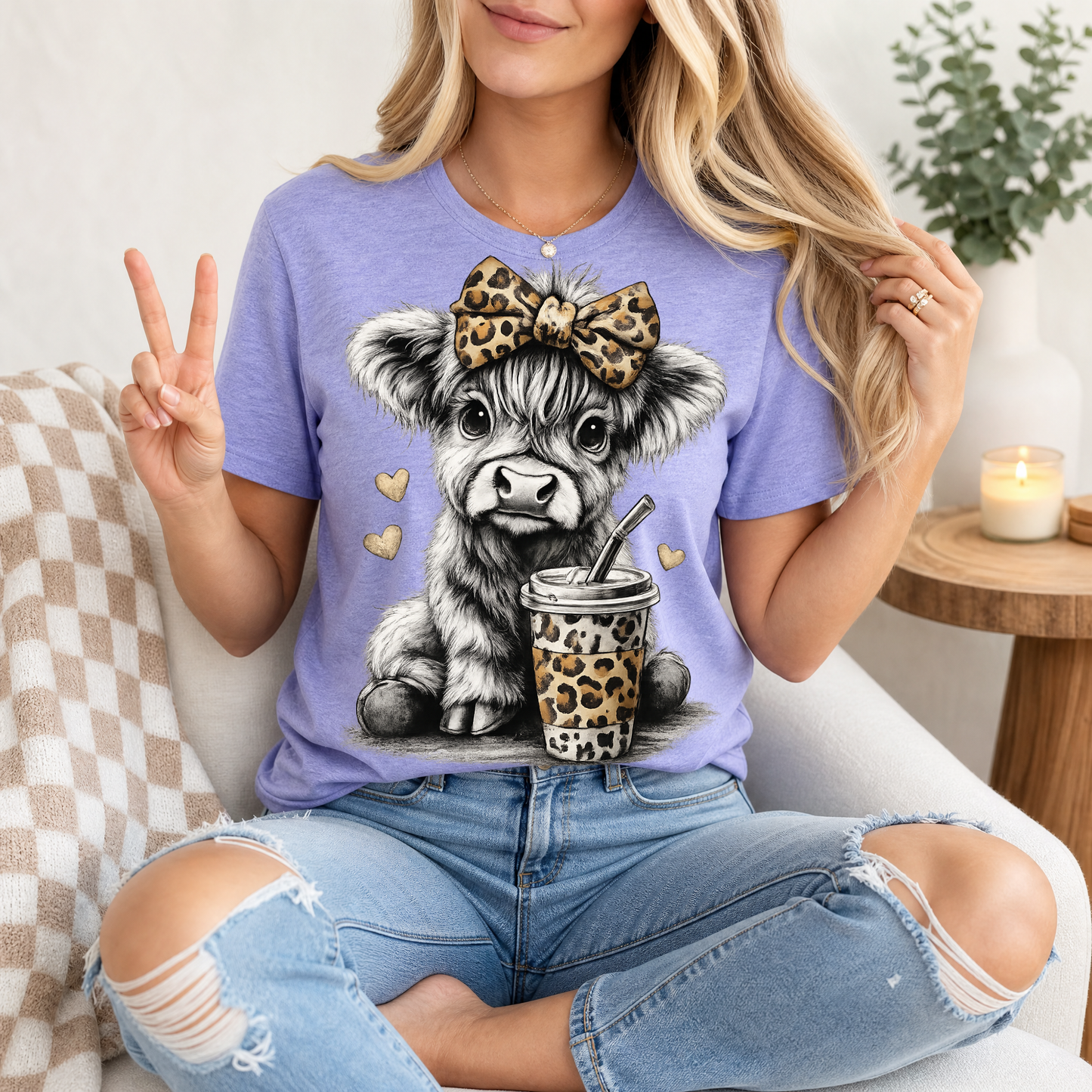 Leopard Highland Premium Graphic Tee