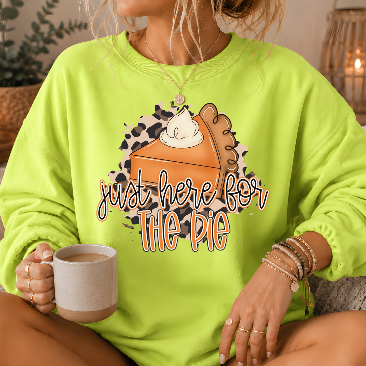 Just Here for the Pie Crewneck Sweatshirt