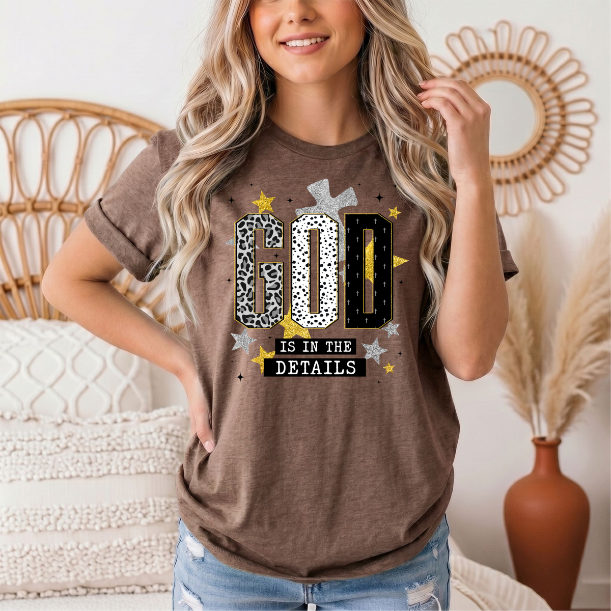 God Is in the Details Christian Graphic Tee