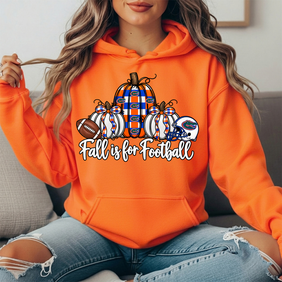 Florida Gators Fall Is for Football Pumpkin Graphic Hoodie