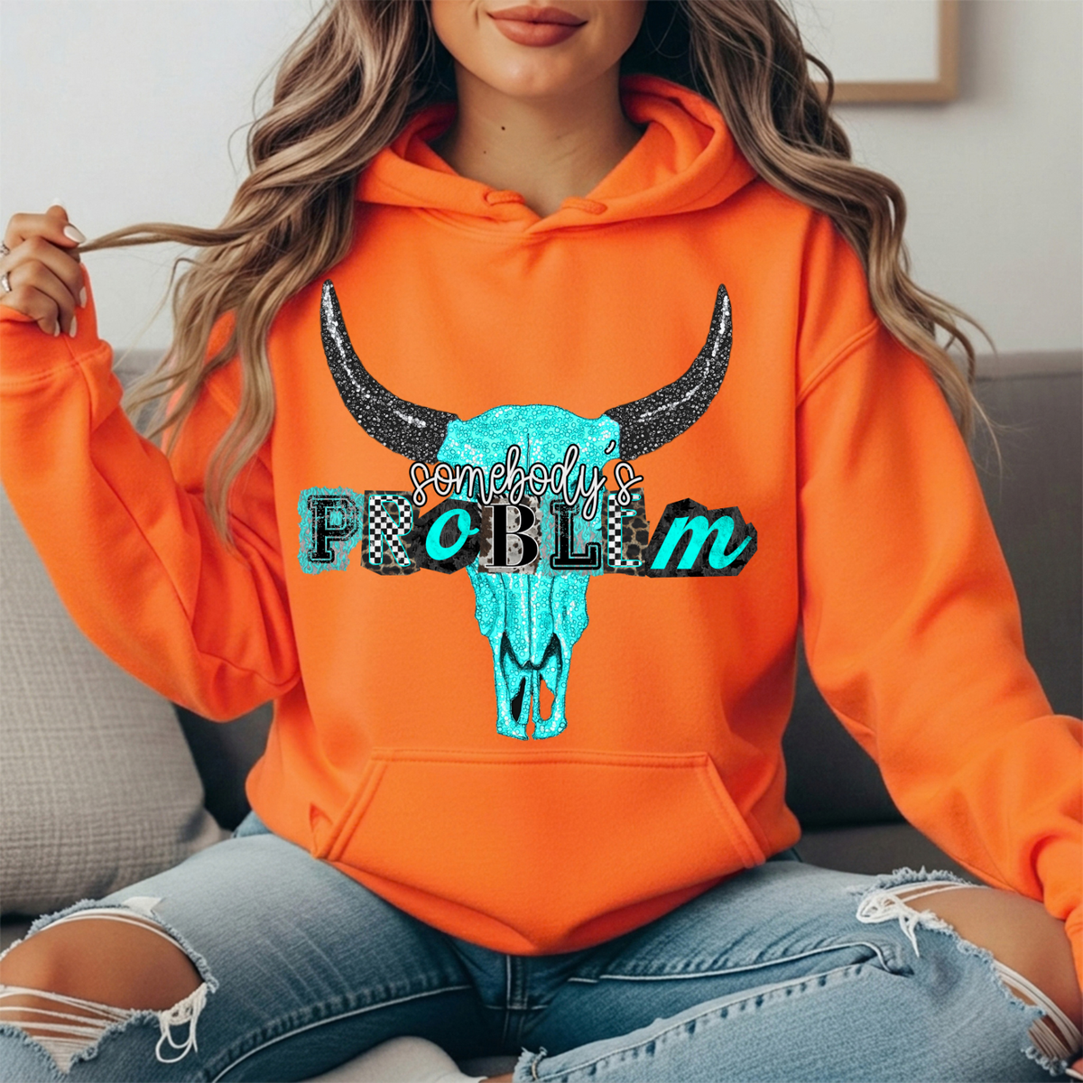 Somebody's Problem Longhorn Premium Hoodie Sweatshirt