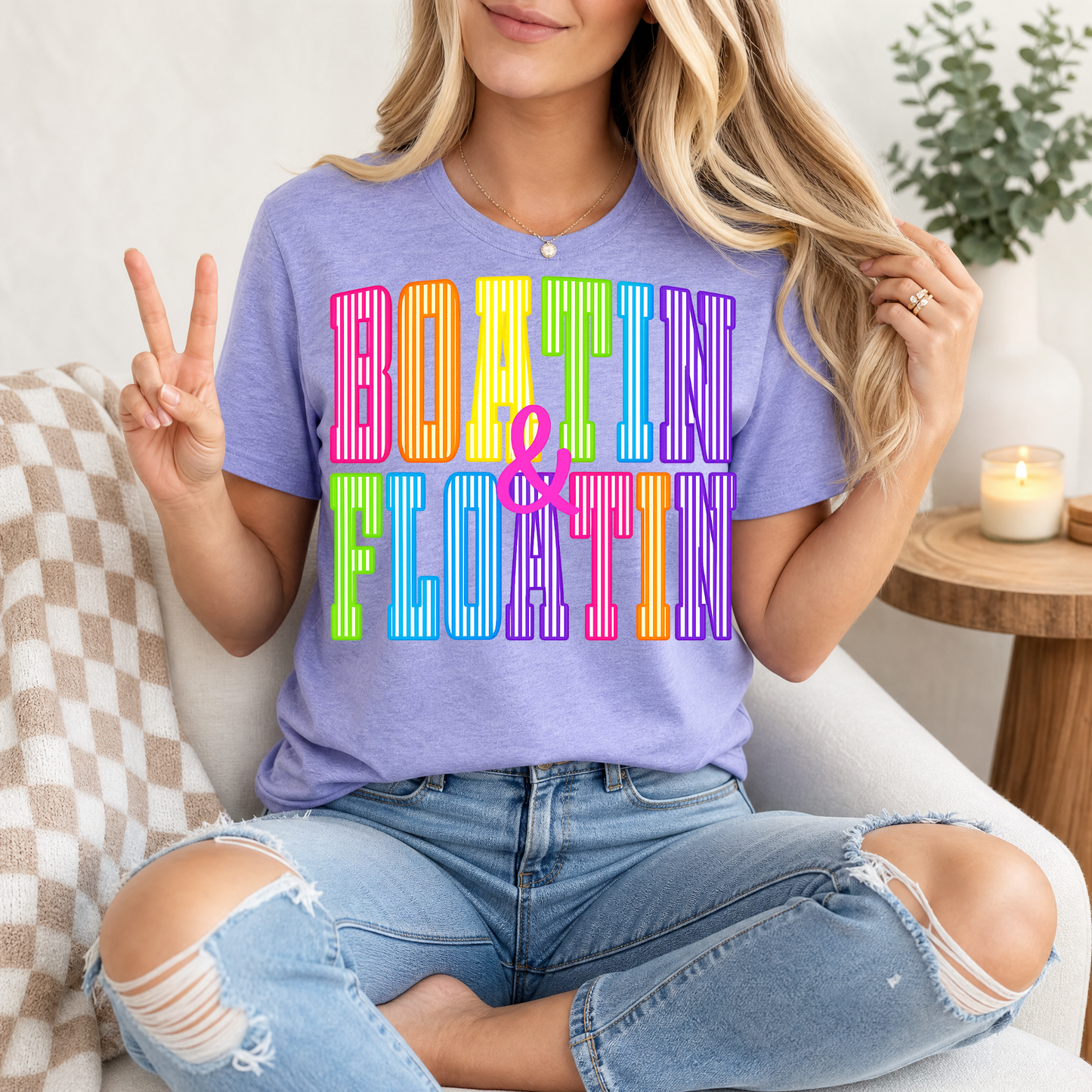Boatin & Floatin Premium Graphic Tee