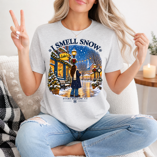 I Smell Snow Stars Hollow Winter Graphic Tee