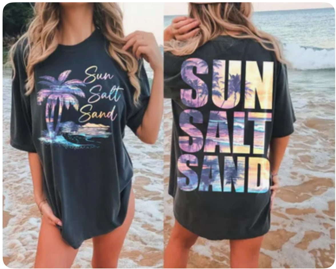 Sunset Scene Sun Salt Sand