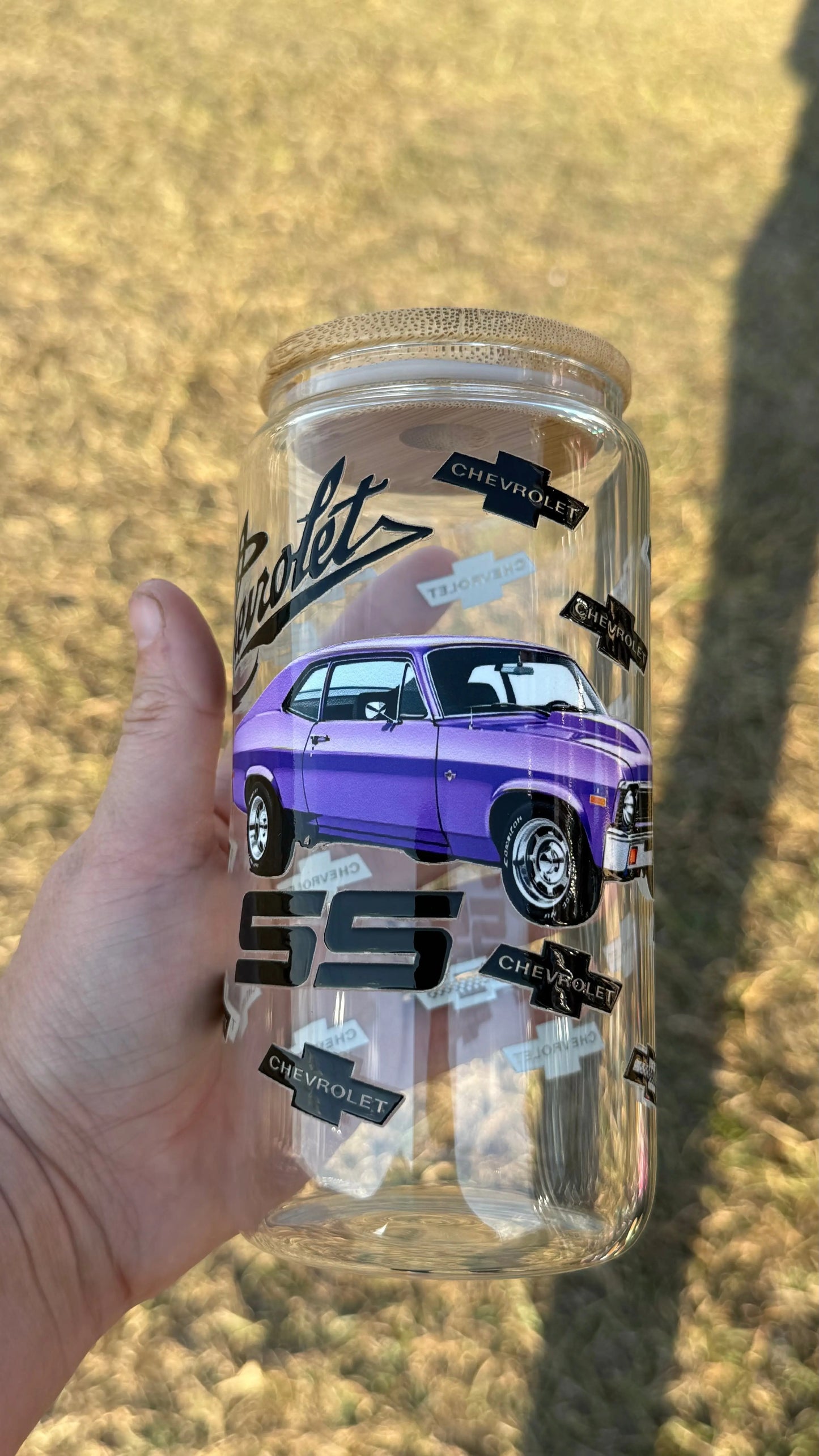 Purple SS 16oz Glass Libby K's Crafty Vibes Co.