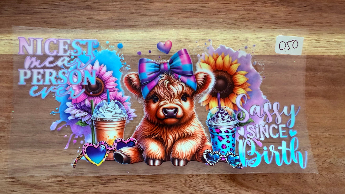 #50 Highland Cow- Sassy since birth