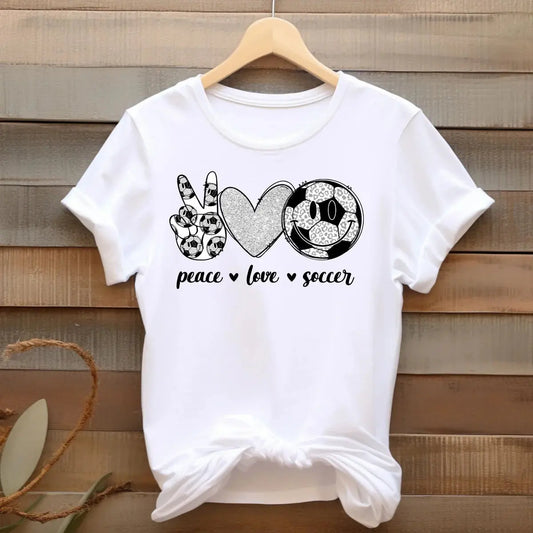 Peace Love Soccer Graphic Tee K's Krafty Barn