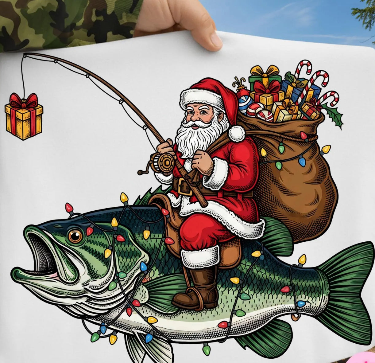 Santa fishing