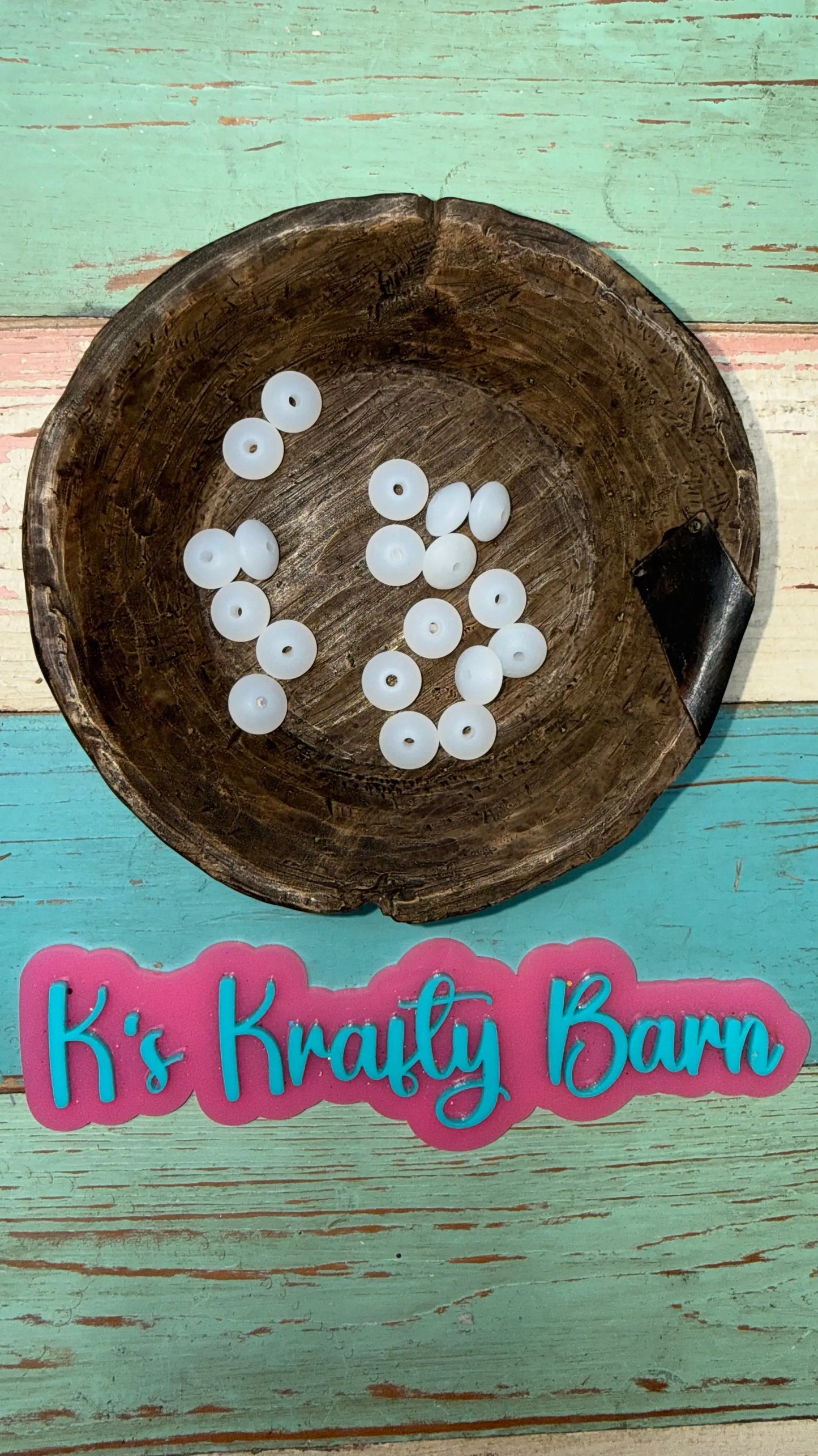 12mm Silicone Lentil spacers for beadable items-20pk K's Krafty Barn