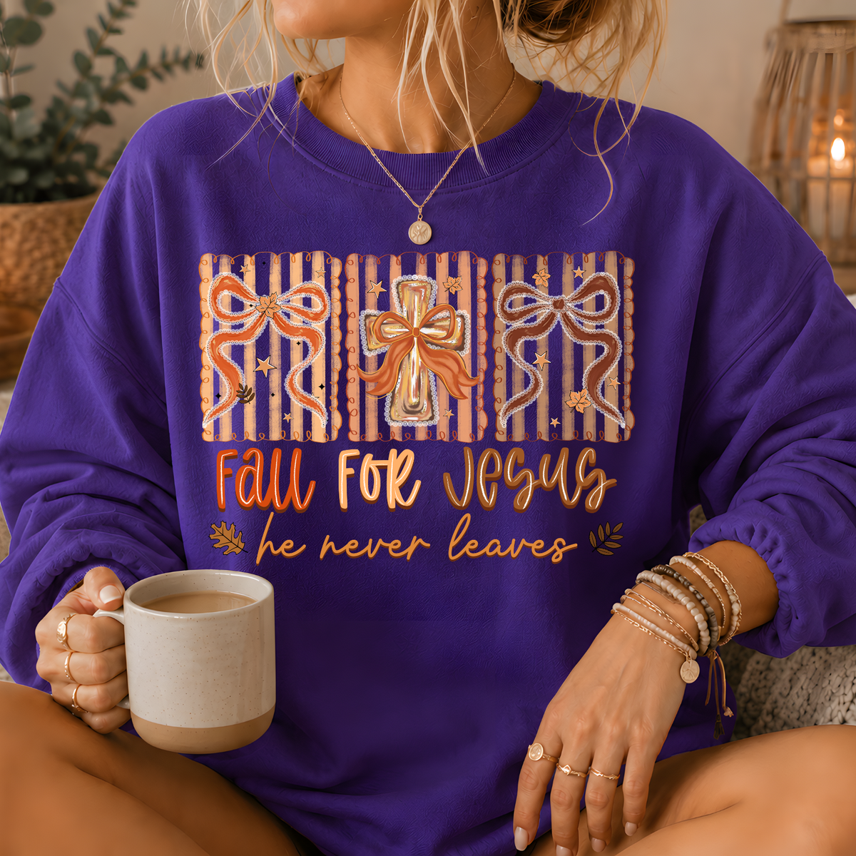 Fall For Jesus Crewneck Sweatshirt