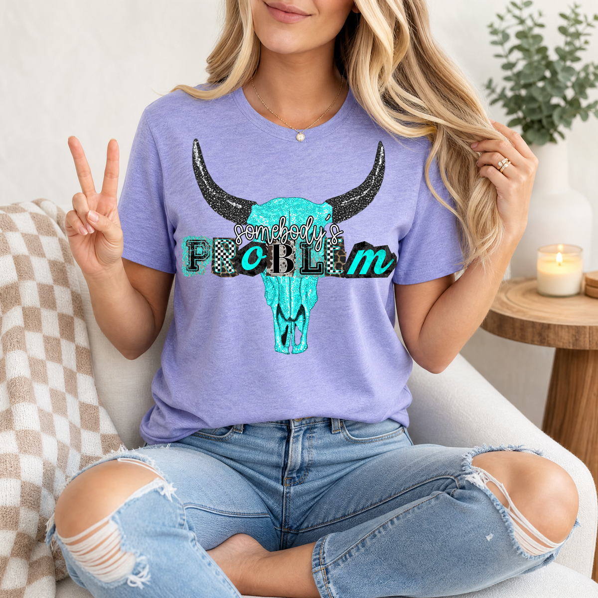 Somebody's Problem Longhorn Premium Graphic Tee