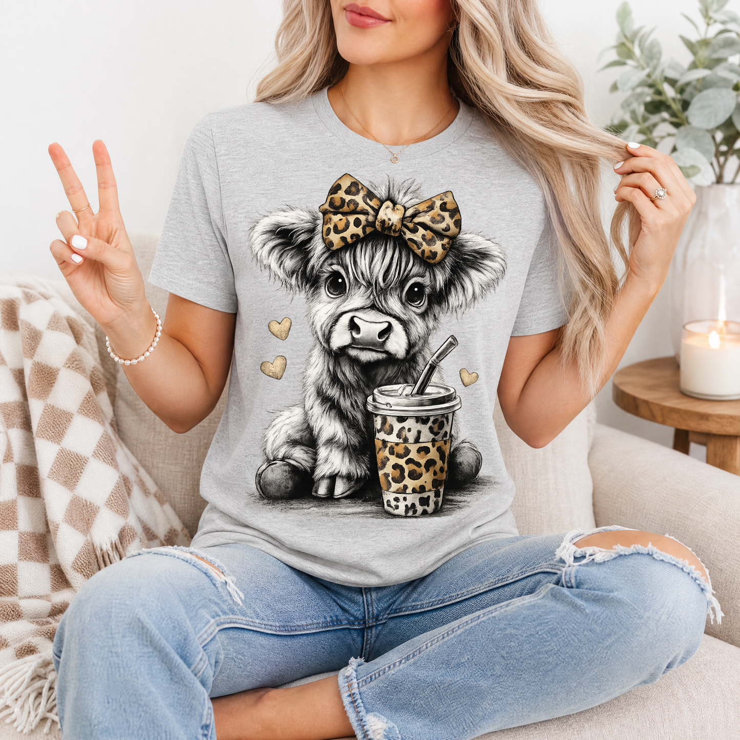 Leopard Highland Premium Graphic Tee