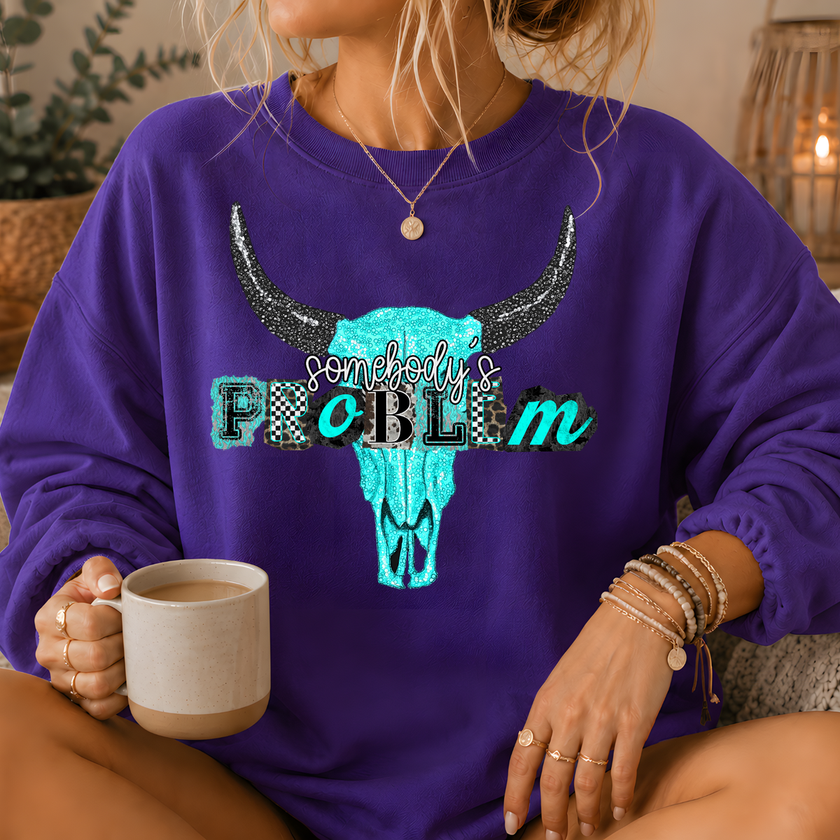 Somebody's Problem Longhorn Crewneck Sweatshirt