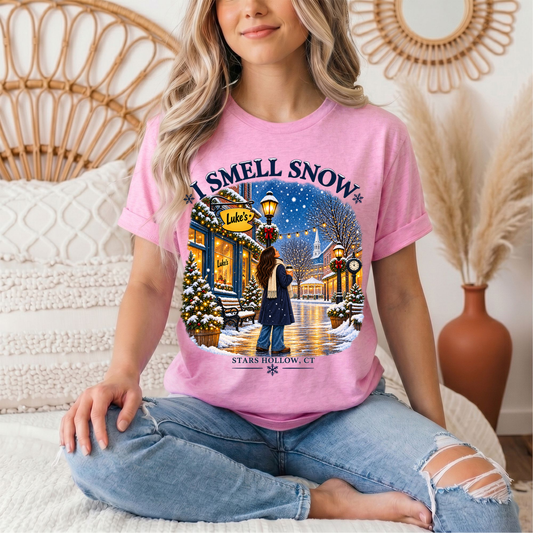 I Smell Snow Graphic Tee – Stars Hollow Winter Scene