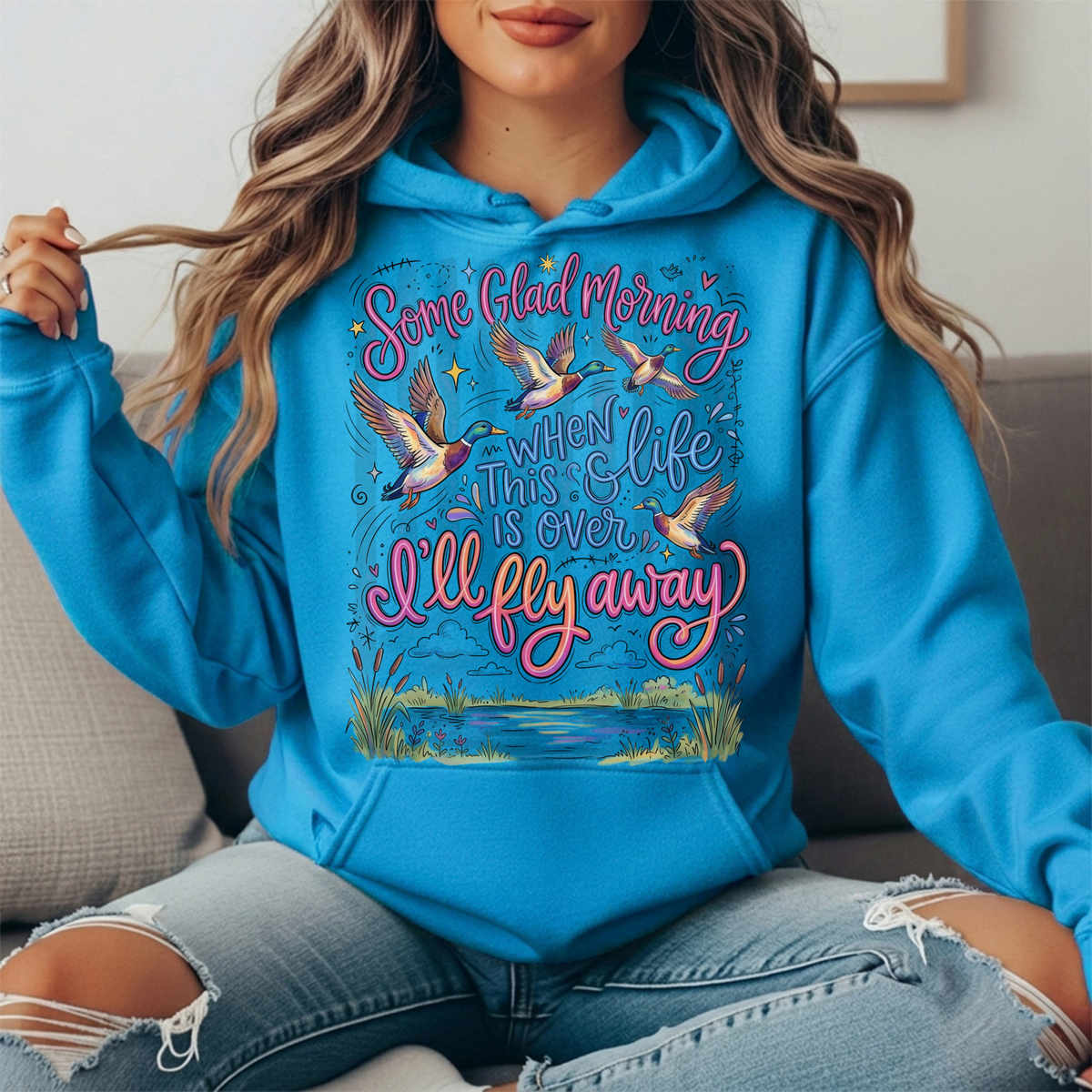 I'll Fly Away Duck Graphic Hoodie