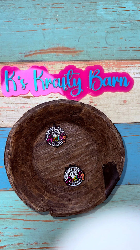 Silicone Focal Bead- I had anxiety K's Krafty Barn