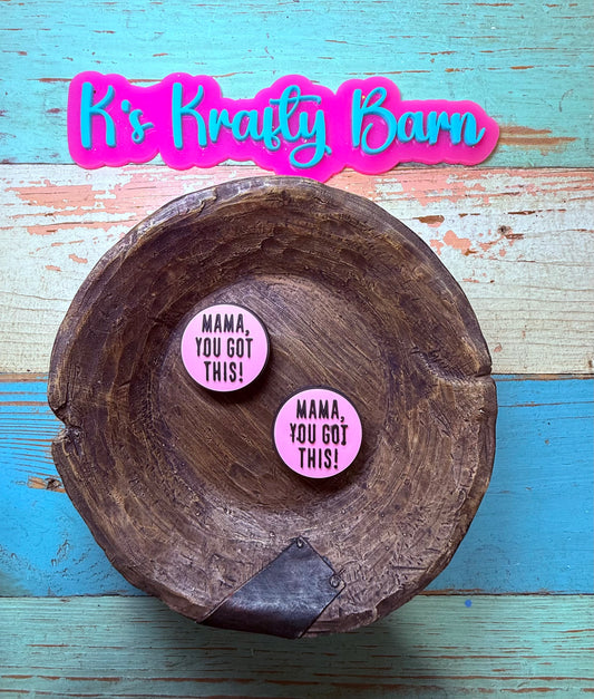 Wholesale Silicone Focal Bead- Mama, you got this