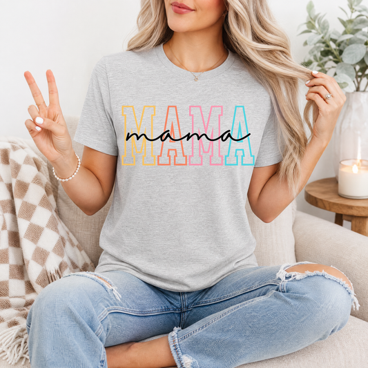 Neon Mama Outline & Script Graphic Tee
