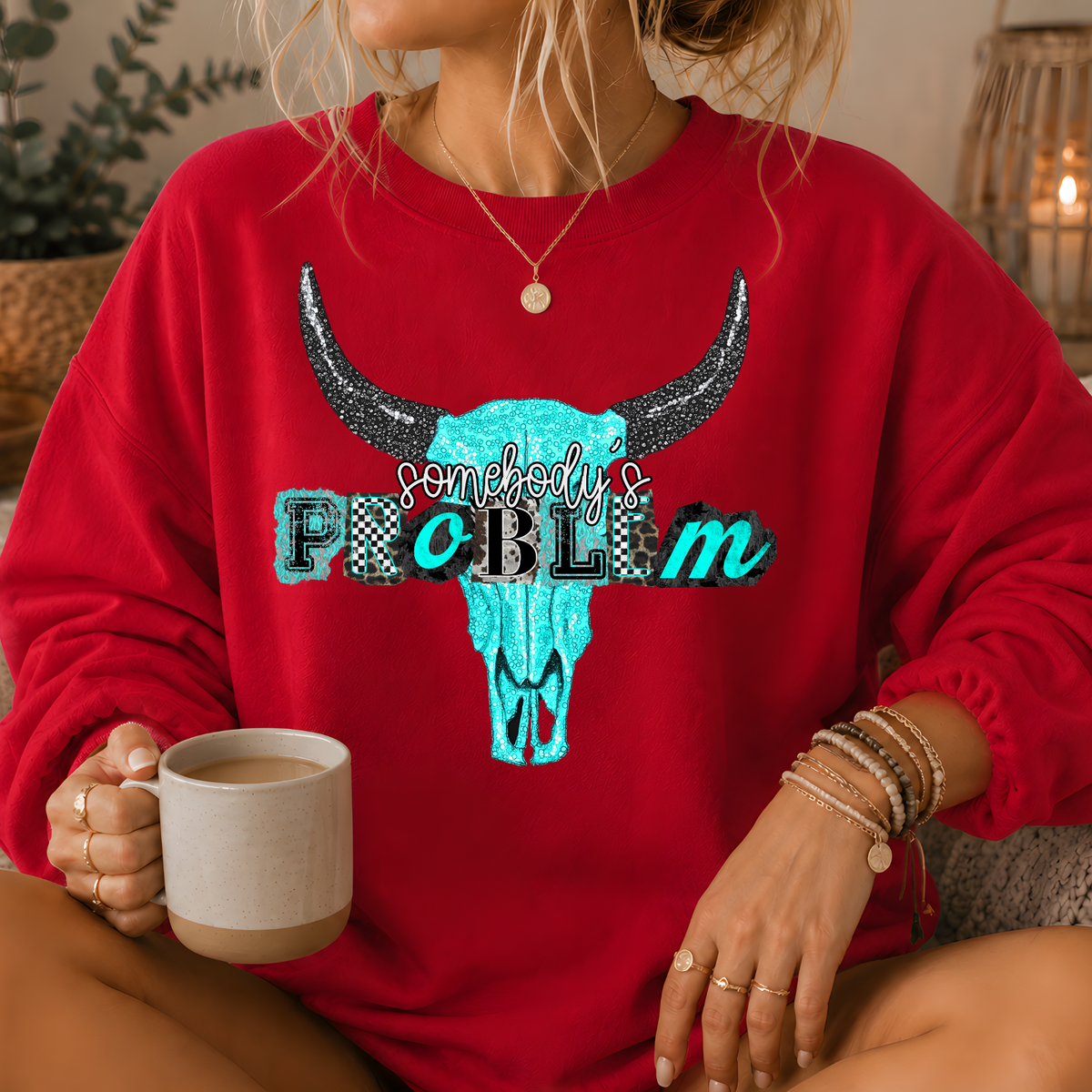 Somebody's Problem Longhorn Crewneck Sweatshirt