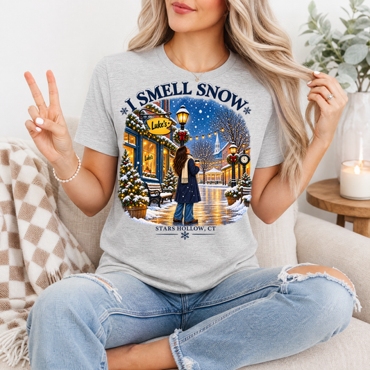 I Smell Snow Stars Hollow Winter Graphic Tee