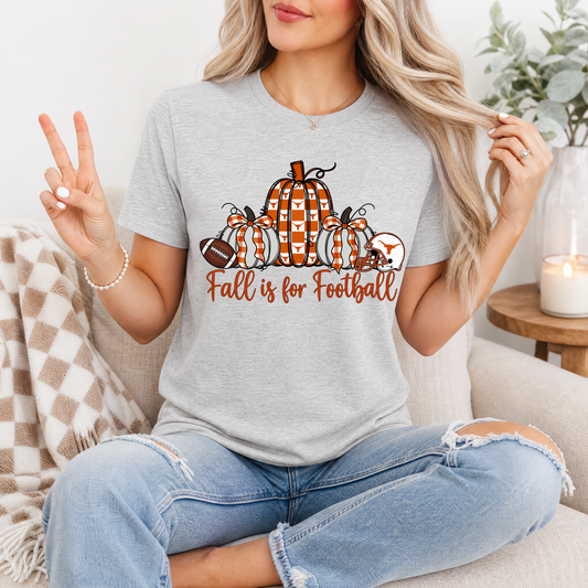 Fall Is For Football - Texas Premium Graphic Tee