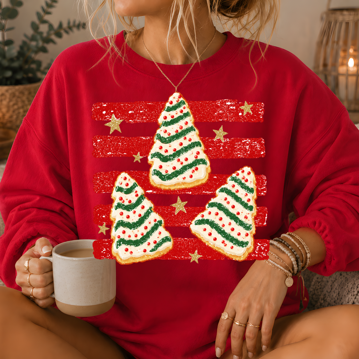 Christmas Tree Snack Cake Crewneck Sweatshirt