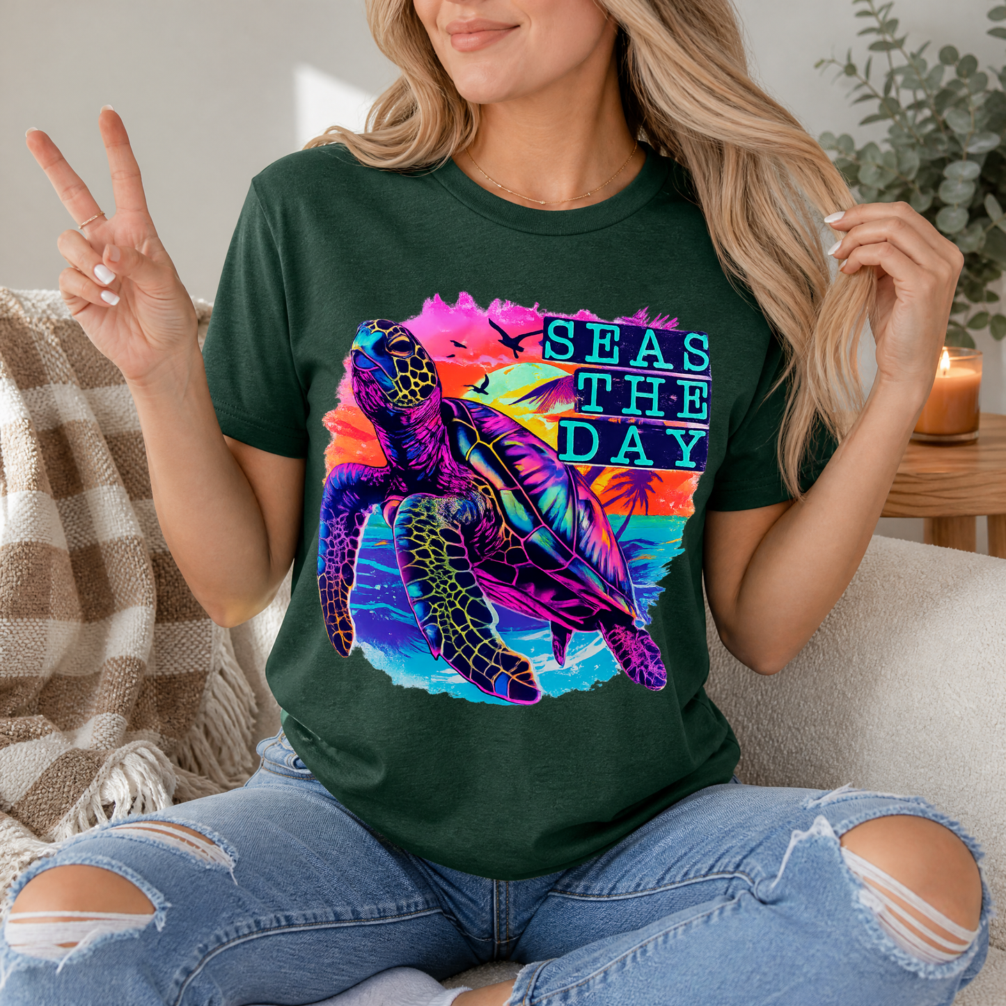 Seas The Day Premium Graphic Tee