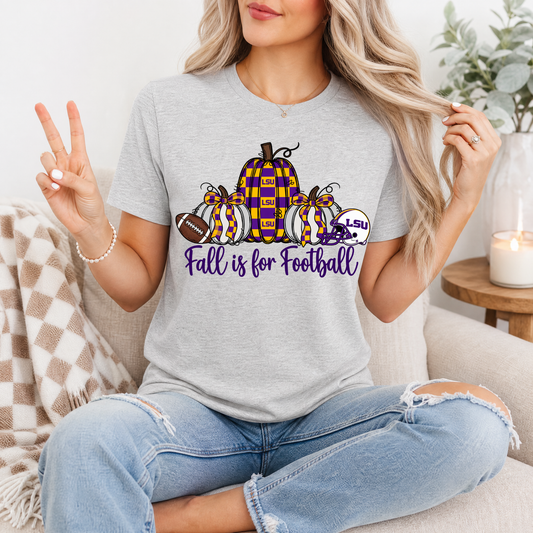 Fall Is For Football - Louisiana Premium Graphic Tee