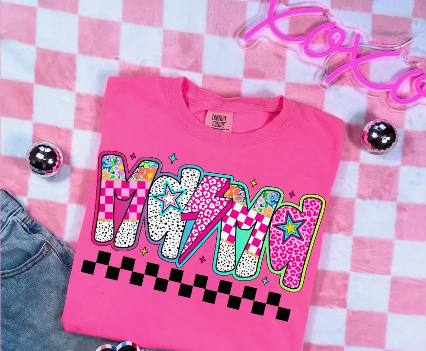 Mama Dot Cheetah Checkered K's Crafty Vibes Co.