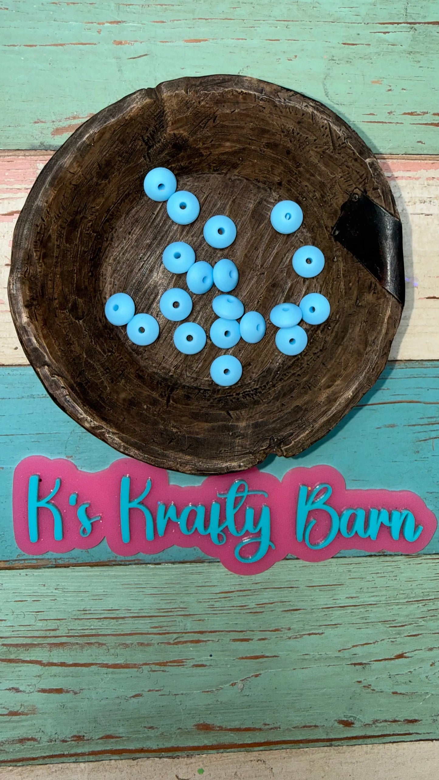 12mm Silicone Lentil spacers for beadable items-20pk K's Krafty Barn