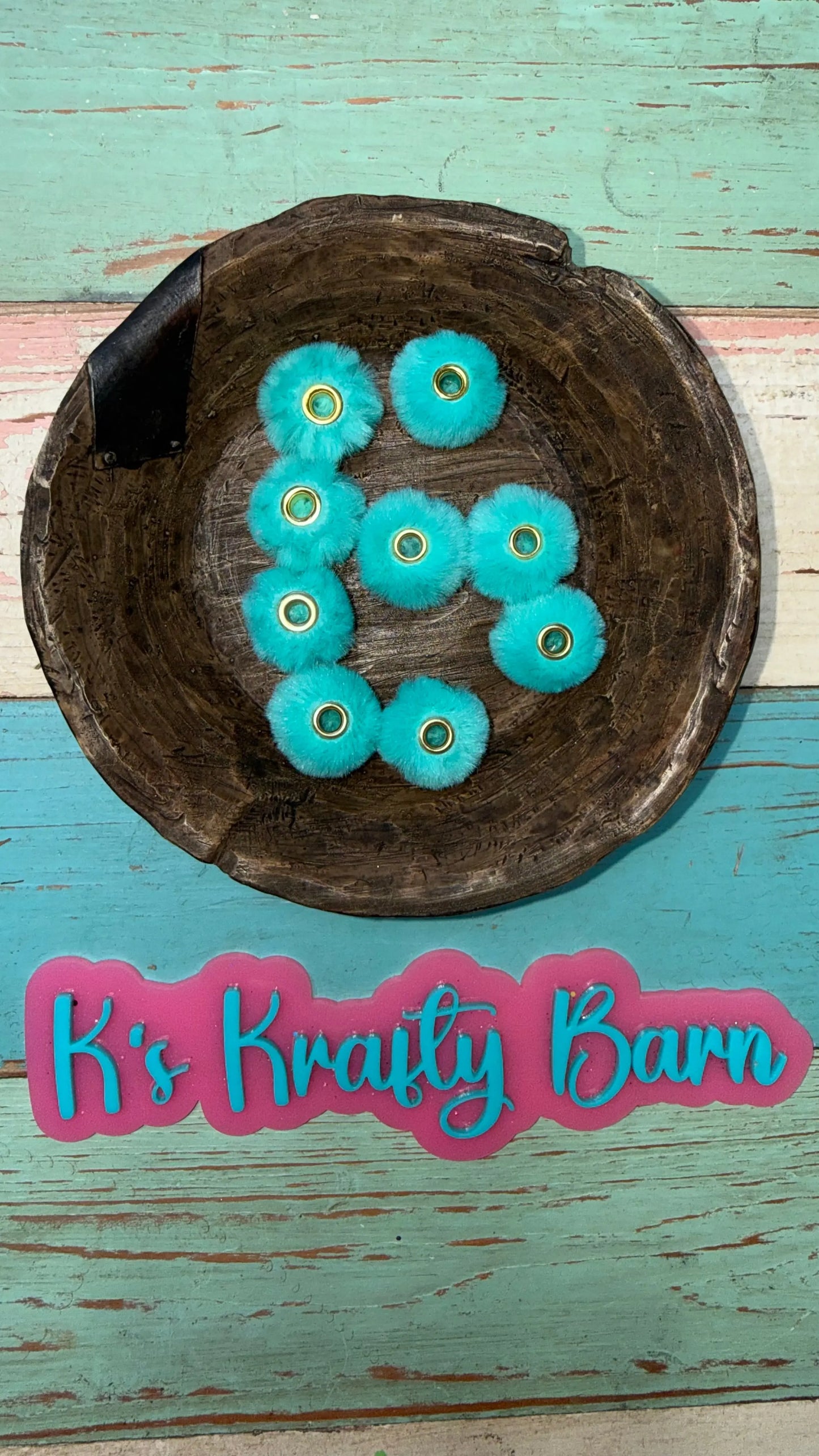 20mm Fluffy Spacers for beadable items-10 pack K's Krafty Barn