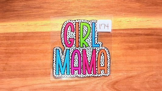 #174 Colorful Girl Mama with black and white