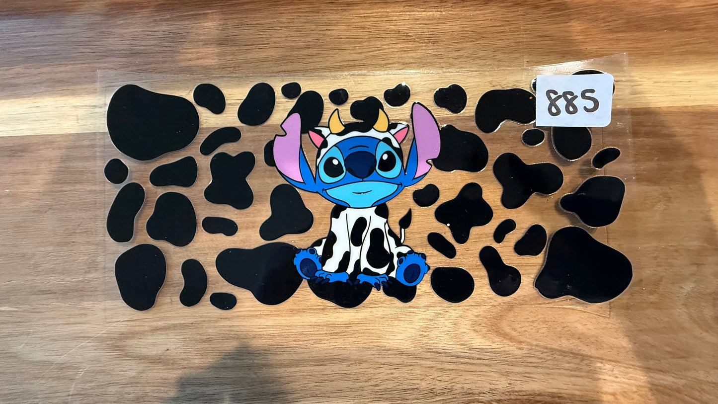 #885 Blue Alien cowprint