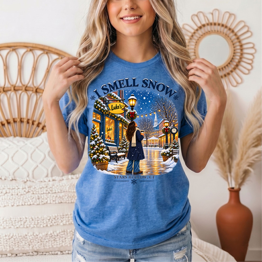 I Smell Snow Graphic Tee – Stars Hollow Winter Scene