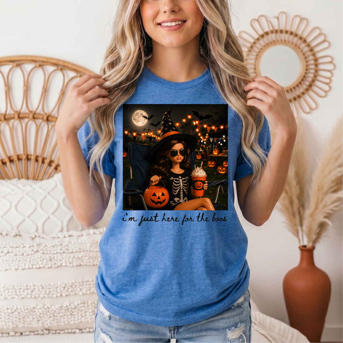 I'm Just Here for the Boos Halloween Graphic Tee