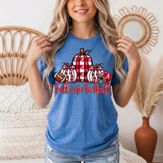 Fall Is for Football Alabama Pumpkin Graphic Tee