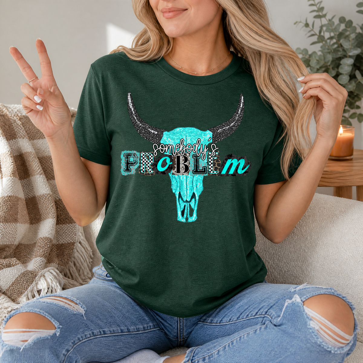 Somebody's Problem Longhorn Premium Graphic Tee