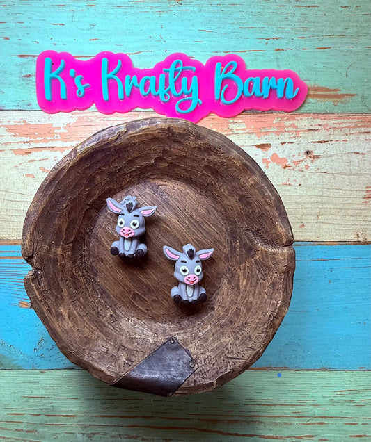 Silicone Focal Bead- 3D Donkey K's Krafty Barn