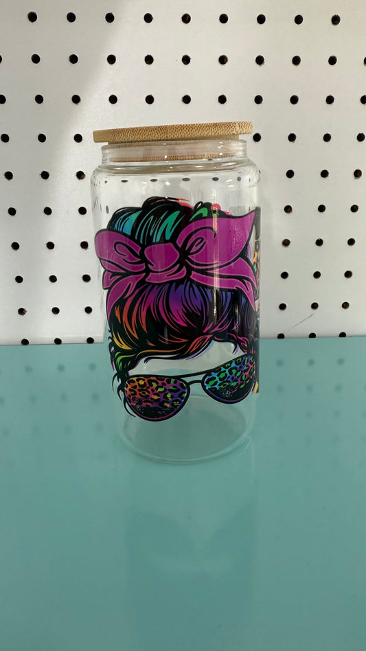 Mom Life 16oz Glass Libby