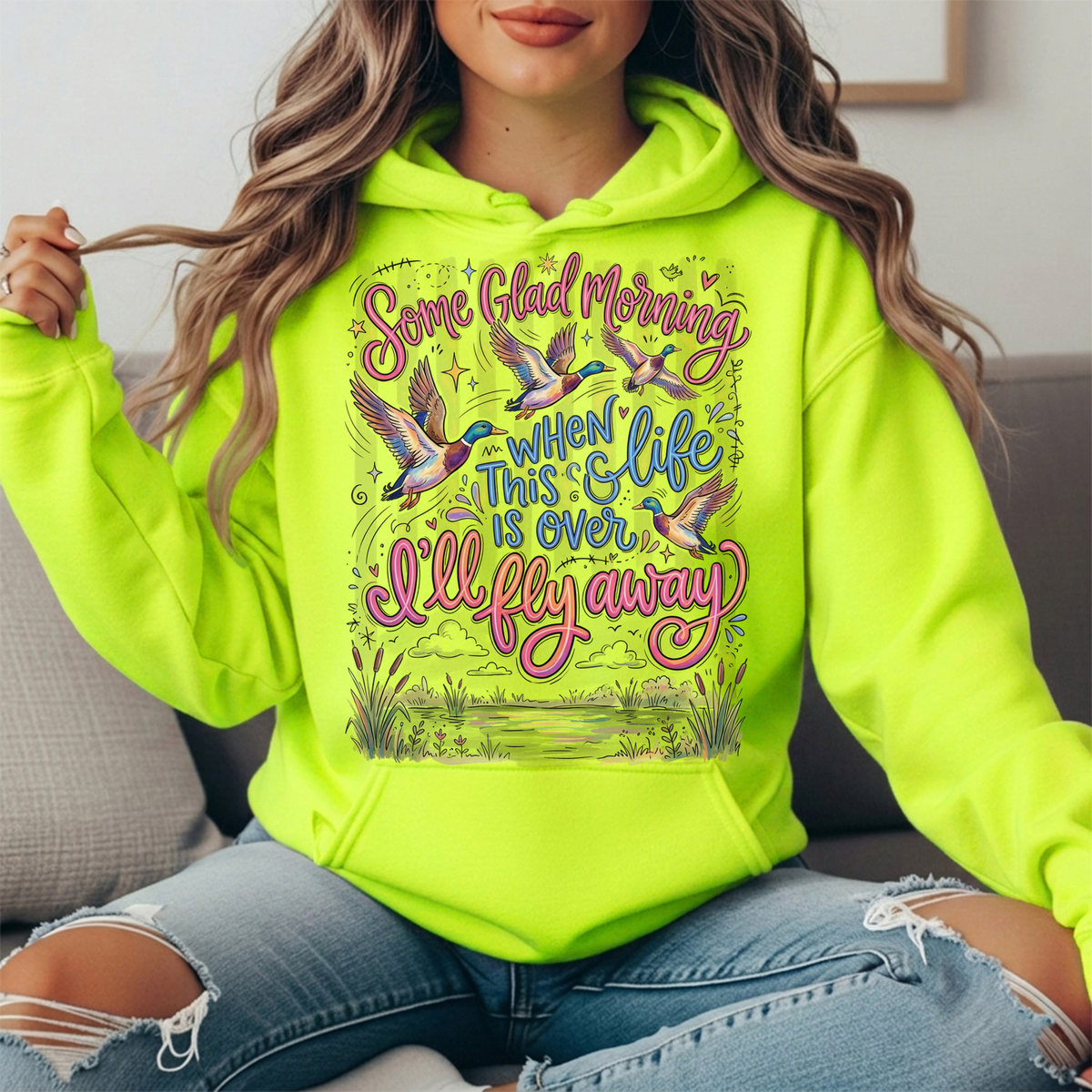 I'll Fly Away Duck Graphic Hoodie