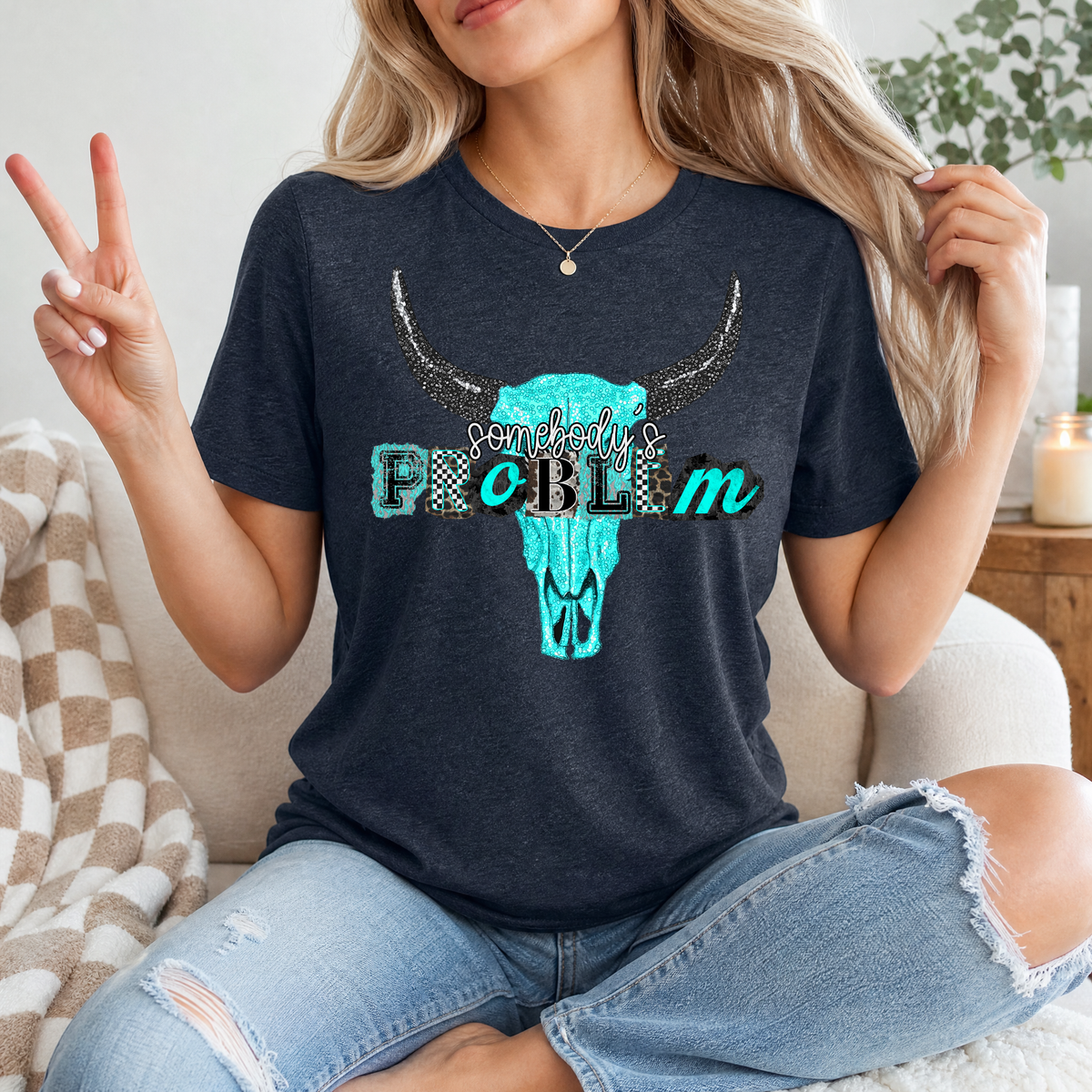Somebody's Problem Longhorn Premium Graphic Tee