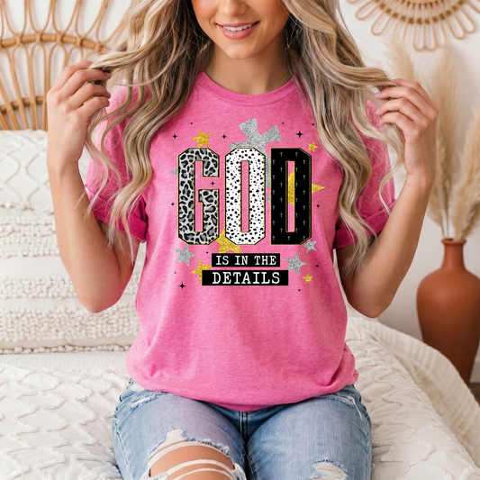 God Is in the Details Christian Graphic Tee
