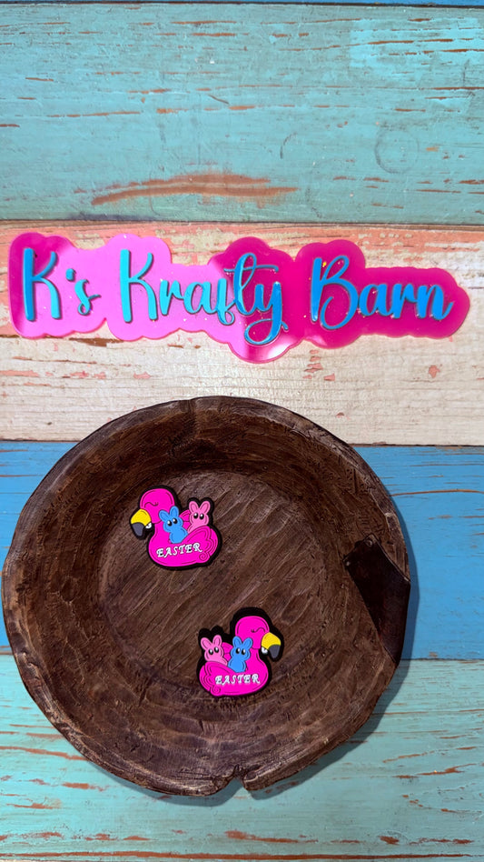 Wholesale Silicone Focal Bead- Floating to Easter