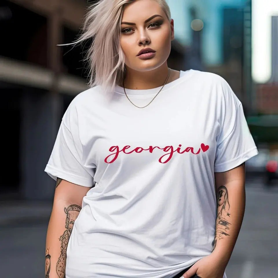 Georgia Script Graphic Tee K's Krafty Barn