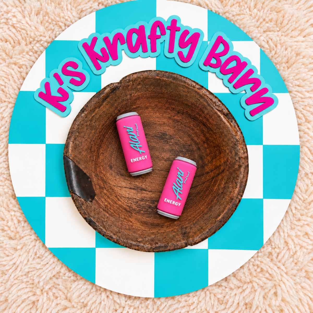 3D Energy Drink Silicone Focal Bead