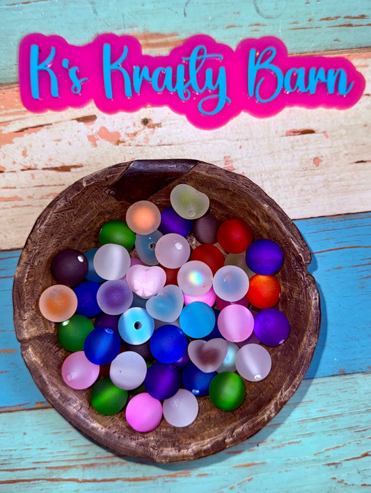 Wholesale Frosted Multi-Color Acrylic Bead Mix