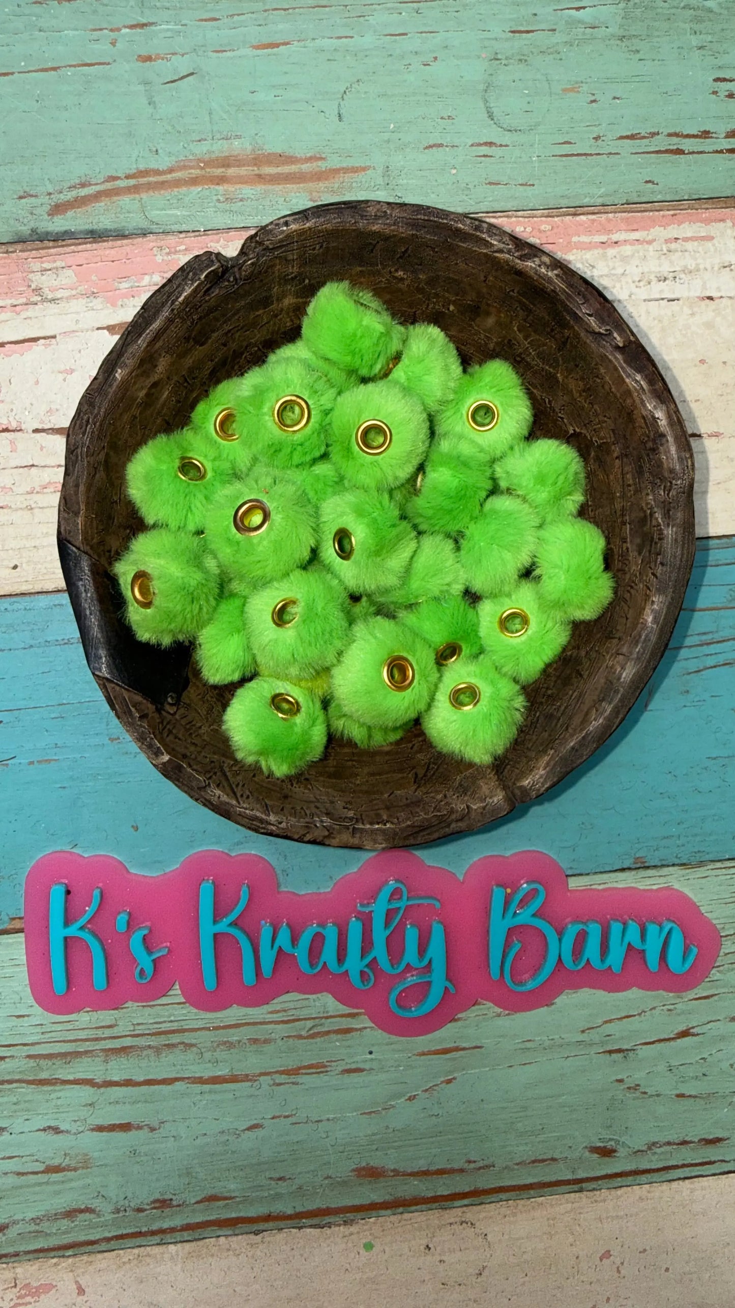 20mm Fluffy Spacers for beadable items-10 pack K's Krafty Barn
