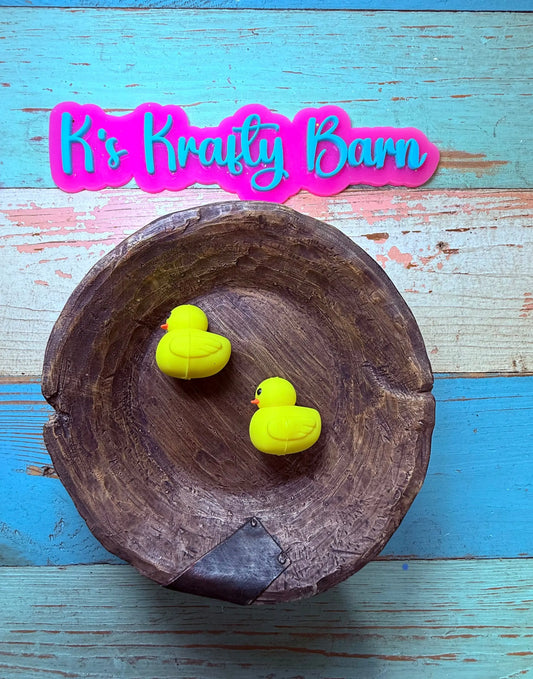 Silicone Focal Bead- 3D Yellow Duck K's Krafty Barn